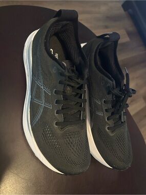 Asics Black and White Women's Running Sneakers
